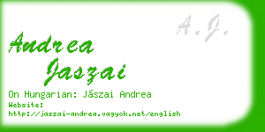 andrea jaszai business card